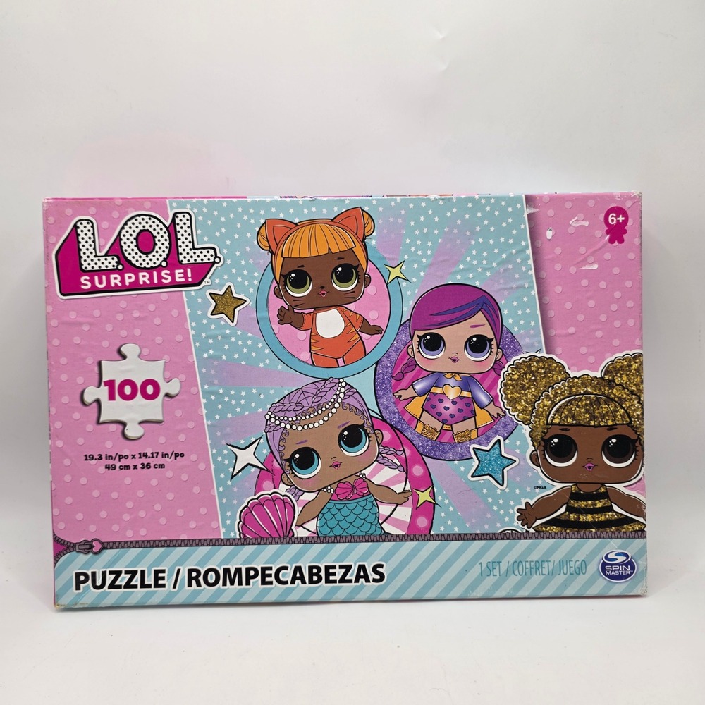 LOL Surprise Jigsaw Puzzle 100 Piece Spin Master Queen Bee Mermaid Pink Toy Kids